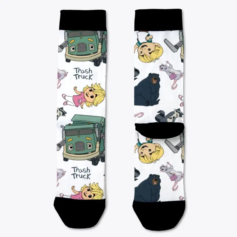 Trash Truck and Friends Adult Socks