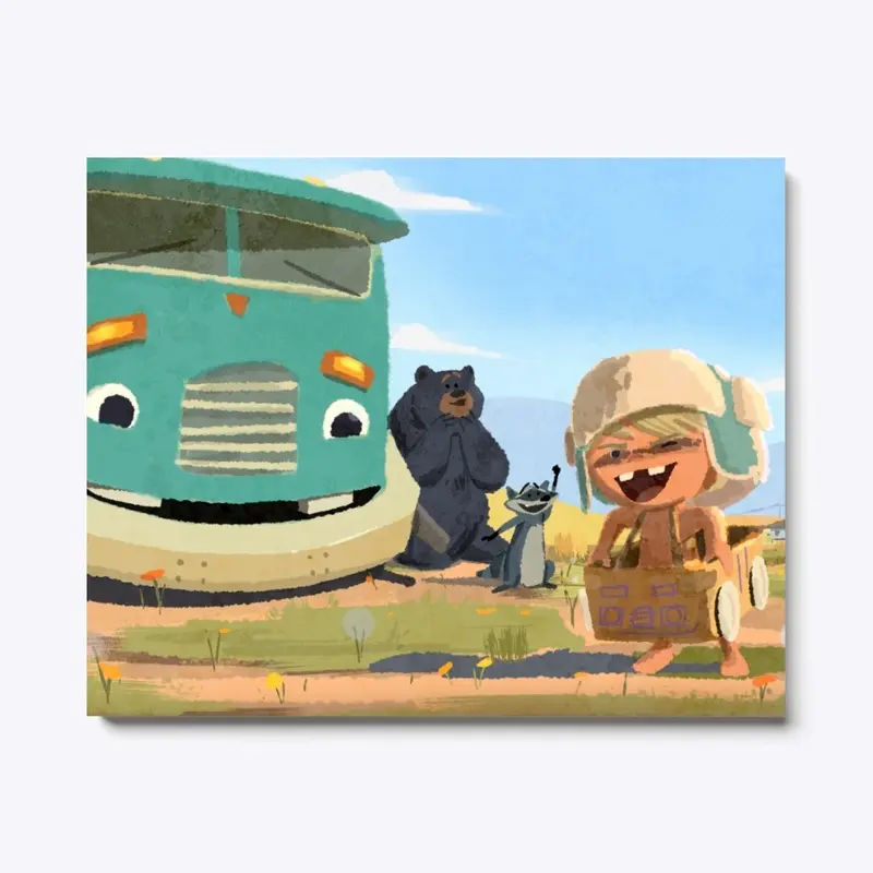 Canvas Print - Trash Truck Trashimal